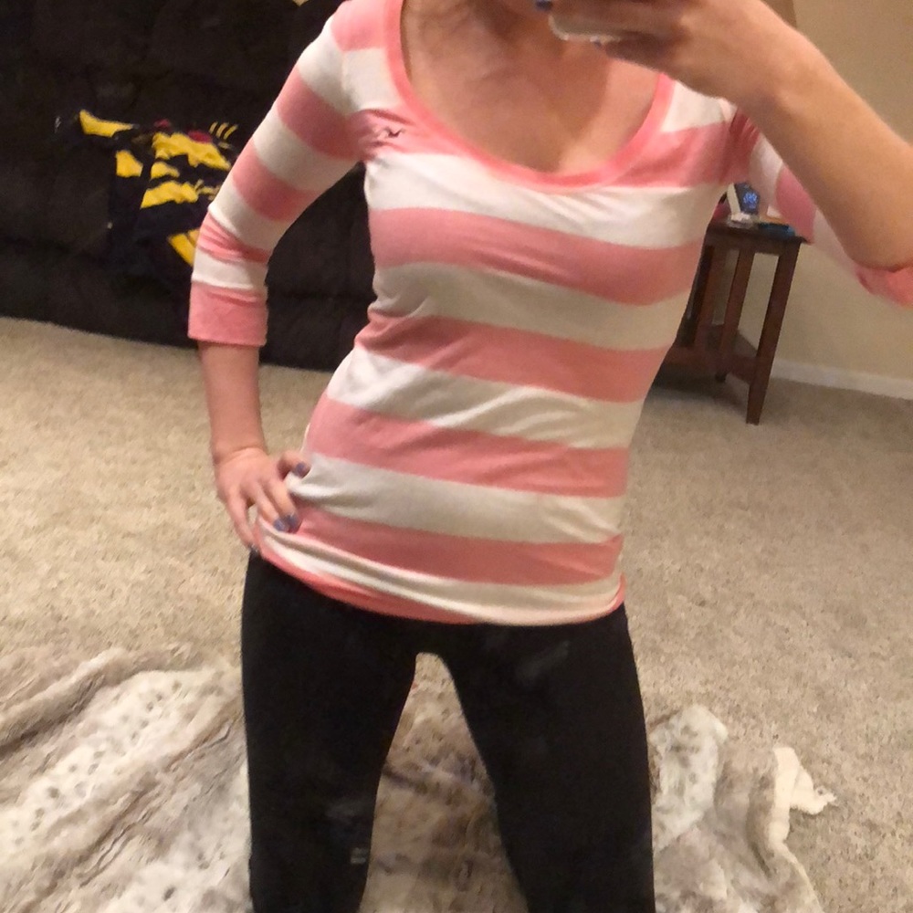 Pink stripped top